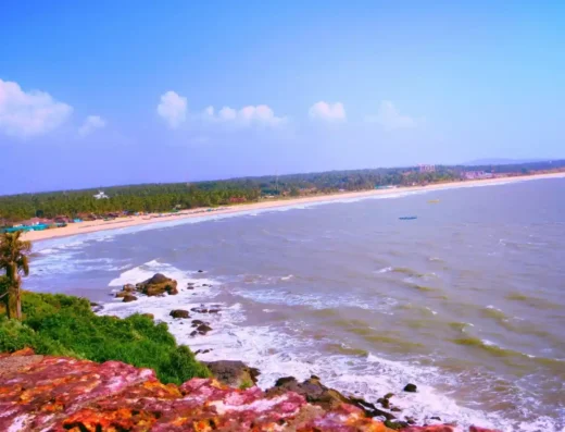 Golden sandy shoreline at Pallikere Beach, Kasaragod
