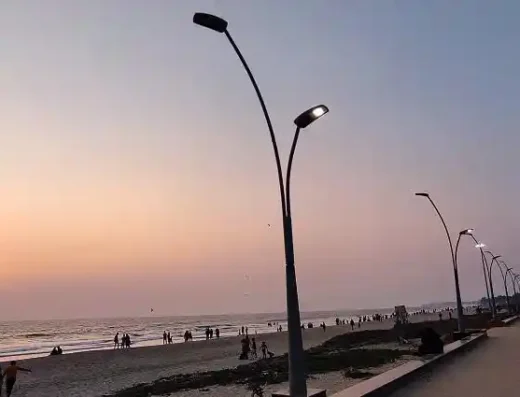 Sunset over Payyambalam Beach in Kerala