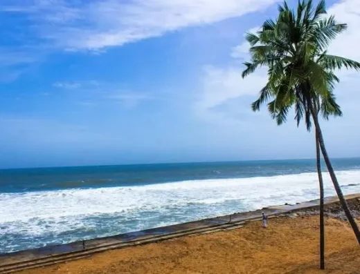 Sunset over Samudra Beach in Kerala