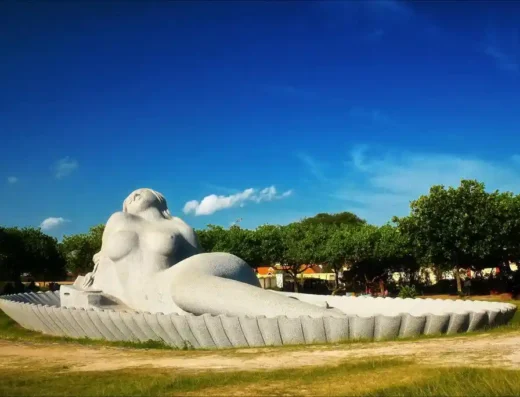 Matsya Kanyaka (Mermaid) Sculpture at Shankumugham Beach