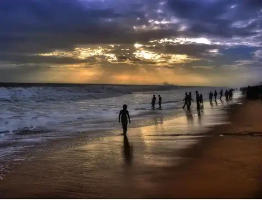 Sunset view at Shankumugham Beach, Thiruvananthapuram
