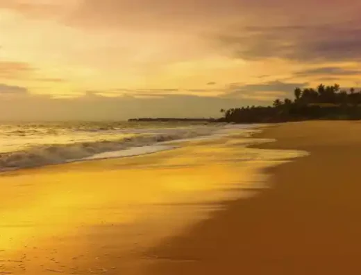 Sunset over Thottada Beach in Kerala