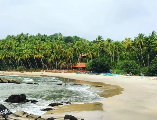 Golden sandy shoreline at Thottada Beach, Kannur