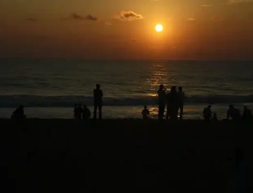 Sunset over Thiruvambadi Beach in Thiruvananthapuram
